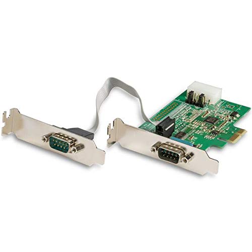 StarTech.com 2 Port RS232 Serial Adapter Card with 16950 UART - PCI Express Serial Port Card - 921.4Kbps - Windows & Linux Compatible (PEX2S953LP)