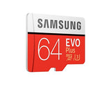 Samsung Evo Plus Class 10 Micro SDXC with Adapter, 64GB (MB-MC64GA)