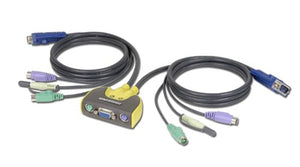 IOGear GCS612A MiniView Micro PS/2 Audio KVM Switch with Cables