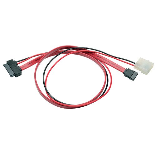 Tripp Lite Slimline SATA to SATA LP4 20-Inch Power Cable Adapter (P948-20I) Red