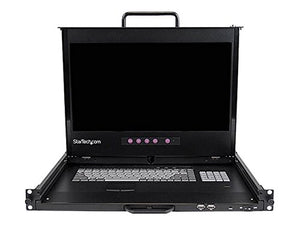 StarTech.com 1U 17" 1080p Dual Rail Rackmount LCD Console w/Fingerprint Reader and Front USB Hub - Rack Mount LCD Console - 1080p Console (RACKCOND17HD)