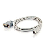 C2G 25041 DB9 Female to 8-Pin Mini-DIN Serial RS232 Male Adapter Cable, Grey (6 Feet, 1.82 Meters)