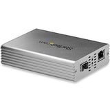 StarTech.com 10Gb Ethernet Fiber Media Converter - Open SFP+ Slot - Fiber to Copper Media Converter (MCM10GSFP)