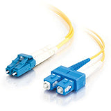 C2G 18575 OS2 Fiber Optic Cable - SC-SC 9/125 Duplex Single-Mode PVC Fiber Cable, Yellow (32.8 Feet, 10 Meters)