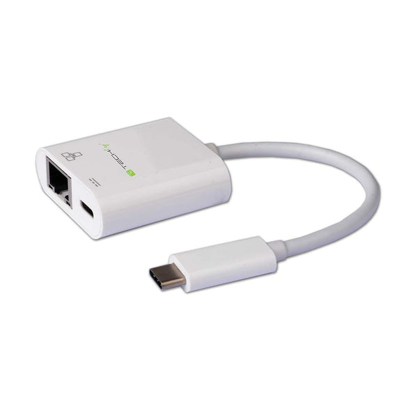 Techly USB C 3.1 to USB C and RJ45 Converter