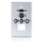 3.5MM Single HD-15 Aluminium A/v Keystone Wall Plate