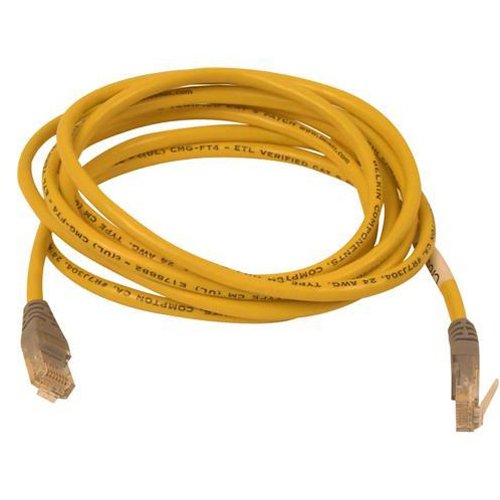Belkin 25ft 10/100BT RJ45M/RJ45M CAT5E Crossover Cable (Yellow) with Molded Boot (Gray)