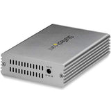 StarTech.com 10Gb Ethernet Fiber Media Converter - Open SFP+ Slot - Fiber to Copper Media Converter (MCM10GSFP)