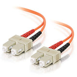 20m Sc/Sc Duplex 62.5/125 Multimode Fiber Patch Cable - Orange