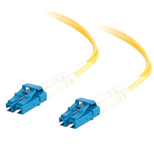 C2G 28758 LC-LC 9/125 OS2 Duplex Single-Mode PVC Fiber Optic Cable, Yellow (9.8 Feet, 3 Meters)