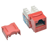 Tripp Lite Cat6/Cat5e 110 Style Punch Down Keystone Jack, Red TAA GSA (N238-001-RD)