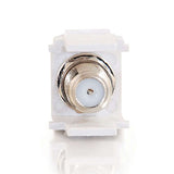 C2G 03824 Snap-In F -Type F/F Keystone Insert Module, White