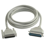 C2G 06091 IEEE-1284 DB25 Male to Centronics 36 (C36) Male Parallel Printer Cable, Beige (10 Feet, 3.04 Meters)