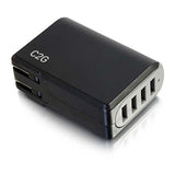 C2G 20277 4-Port USB Wall Charger - AC to USB Adapter, 5V 4.8A Output