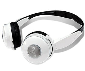 Zalman ZM-DS4F 2-Way 4 Speaker Foldable Earcup Dual Stereo Headphones w/3.5mm Jack (White) - 2 Diaphragms Per Channel!