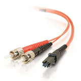 C2G 33136 OM1 Fiber Optic Cable - MTRJ-ST 62.5/125 Duplex Multimode PVC Fiber Cable, Orange (3.3 Feet, 1 Meter)