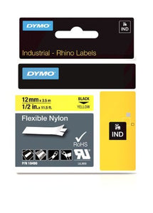 DYMO RhinoPRO Adhesive Nylon Fabric Thermal Transfer Label Tape 1/2-inch