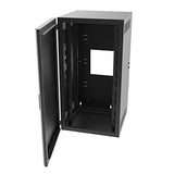 C2G 18RU Swing-Out Wall-Mount Cabinet with Solid Door, Black (SWM18RUSD-26-26)