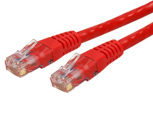 Cat6 Ethernet Cable - 25 ft - Red - Patch Cable - Molded Cat6 Cable - Long Network Cable - Ethernet Cord - Cat 6 Cable - 25ft