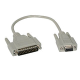 C2G 02447 DB9 Female to DB25 Male Serial RS232 Adapter Cable, Beige (1 Feet, 0.30 Meters)