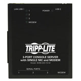 Tripp Lite B095-003-1E-M 3-Port IP Serial Console/Terminal Server with Built-in Modem TAA GSA