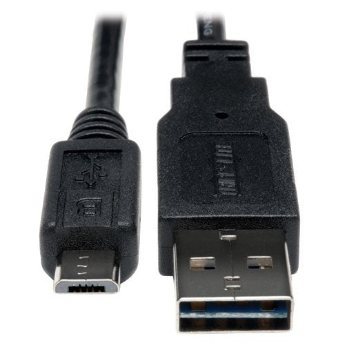 Tripp Lite Universal Reversible USB 2.0 Hi-Speed Cable (Reversible A to 5Pin Micro B M/M) 6-in.(UR050-06N)