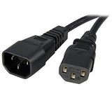 StarTech.com 1 ft Standard Computer Power Cord Extension - C14 to C13