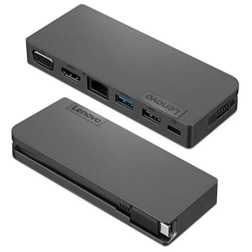 Lenovo Powered USB-C Travel Hub - for Notebook - USB Type C - 3 X USB Ports - 1 X USB 2.0 - Network (RJ-45) - HDMI - VGA - Wired