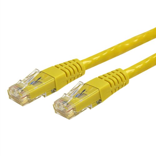 StarTech.com C6PATCH4YL Molded RJ45 UTP Gigabit Cat6 Patch Cable, 4-Feet (Yellow)