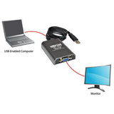 TRIPP LITE USB 2.0 to VGA Dual/Multi-Monitor External Video Graphics Card Adapter, 128 MB SDRAM, 1080p (U244-001-VGA-R)