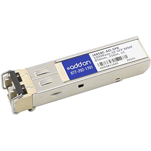 Add-On Computer Products AddOn 5-Pack of HP J4858C Compatible TAA Compliant 1000Base-SX SFP Transceiver (MMF, 850nm, 550m, LC)