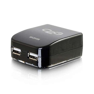 C2G 29346 2-Port USB 1.1 over Cat5 Superbooster Extender Dongle Receiver, Black