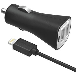 DGPISPC2DL - DIGIPOWER IS-PC2DL InstaSense 2.4-Amp Dual USB Car Charger (1.5m Lightning(TM) Cable)