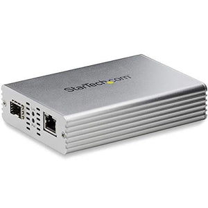 StarTech.com 10Gb Ethernet Fiber Media Converter - Open SFP+ Slot - Fiber to Copper Media Converter (MCM10GSFP)