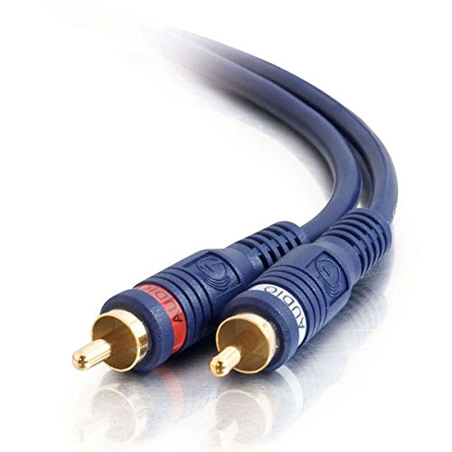 Audio Cable - RCA - Male - RCA - Male - 1.5 Feet - Blue - Shielded Twisted Pair