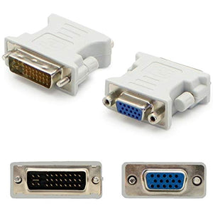 WHITE DVI 24+5 TO VGA ADAPTER DVI-I 29PIN TO VGA M/F