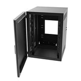 C2G 26RU Swing-Out Wall-Mount Cabinet with Perforated Door, Black (SWM26RUPD-26-26)