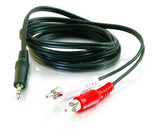 C2G/Cables to Go 40423 Stereo Male to RCA Male YCable (6-Feet, Black)