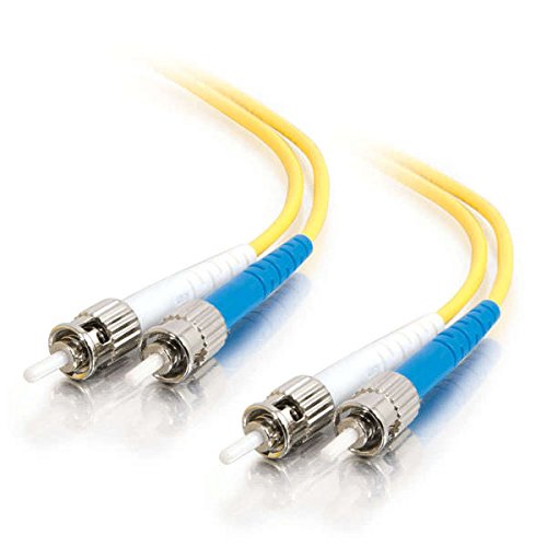 C2G 13701 OS2 Fiber Optic Cable - ST-ST 9/125 Duplex Single-Mode PVC Fiber Cable, Yellow (9.8 Feet, 3 Meters)