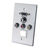 3.5MM Single HD-15 Aluminium A/v Keystone Wall Plate