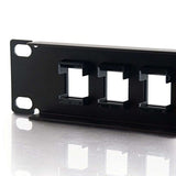 C2G 03858 16-Port Blank Keystone/Multimedia Patch Panel, Black