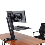 Ergotron 33-407-085 WorkFit-SR Dual Sit-Stand Workstation, Black