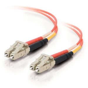 C2G 37956 OM1 Fiber Optic Cable - LC-LC 62.5/125 Duplex Multimode Fiber Cable, Plenum CMP-Rated, Orange (6.6 Feet, 2 Meters)