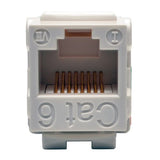 Cat6/5e White Wallplate Keystone Jack, Punch-Down/Rj45 F