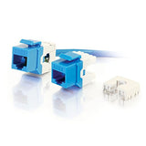 C2G 35211 Cat6 180° RJ45 Unshielded Keystone Jack, Blue