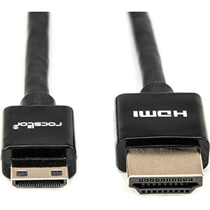 6ft Slim High-Speed HDMI Cable with Ethernet - HDMI to HDMI Mini M/M