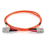 C2G 33003 OM2 Fiber Optic Cable - SC-SC 50/125 Duplex Multimode PVC Fiber Cable, Orange (9.8 Feet, 3 Meters)