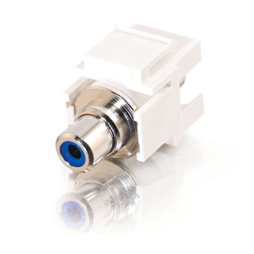 Wht RCA Keystone Jack - Blue