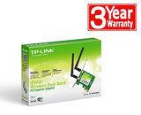 TP-LINK TL-WDN3800 Dual Band Wireless N600 PCI Express Adapter, 2.4GHz 300Mbps/5Ghz 300Mbps, Include Low-Profile Bracket