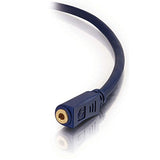 C2G 40629 Velocity 3.5mm M/F Mono Audio Extension Cable, Blue (50 Feet, 15.24 Meters)